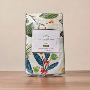 New Pottery Barn Evie Reversible Sham Organic cotton Standard 26x20